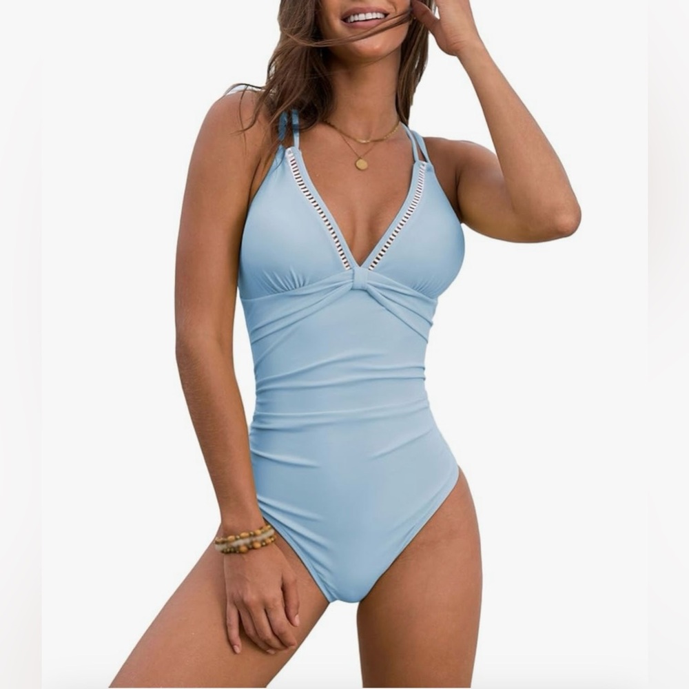 NWOT Light Blue One-Piece Swimsuit